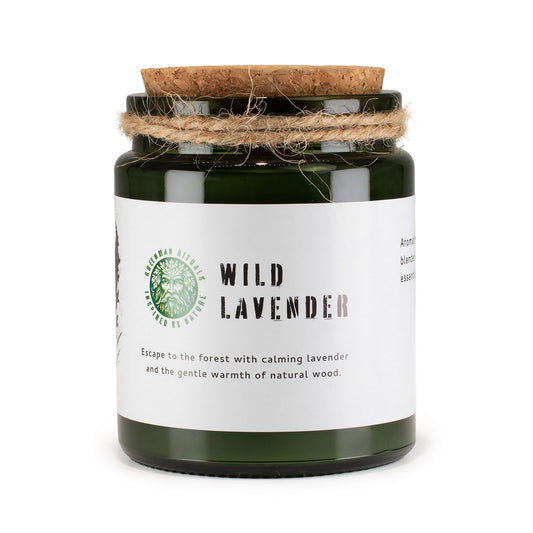 Greenman Woodwick Soy Candle - Wild Lavender