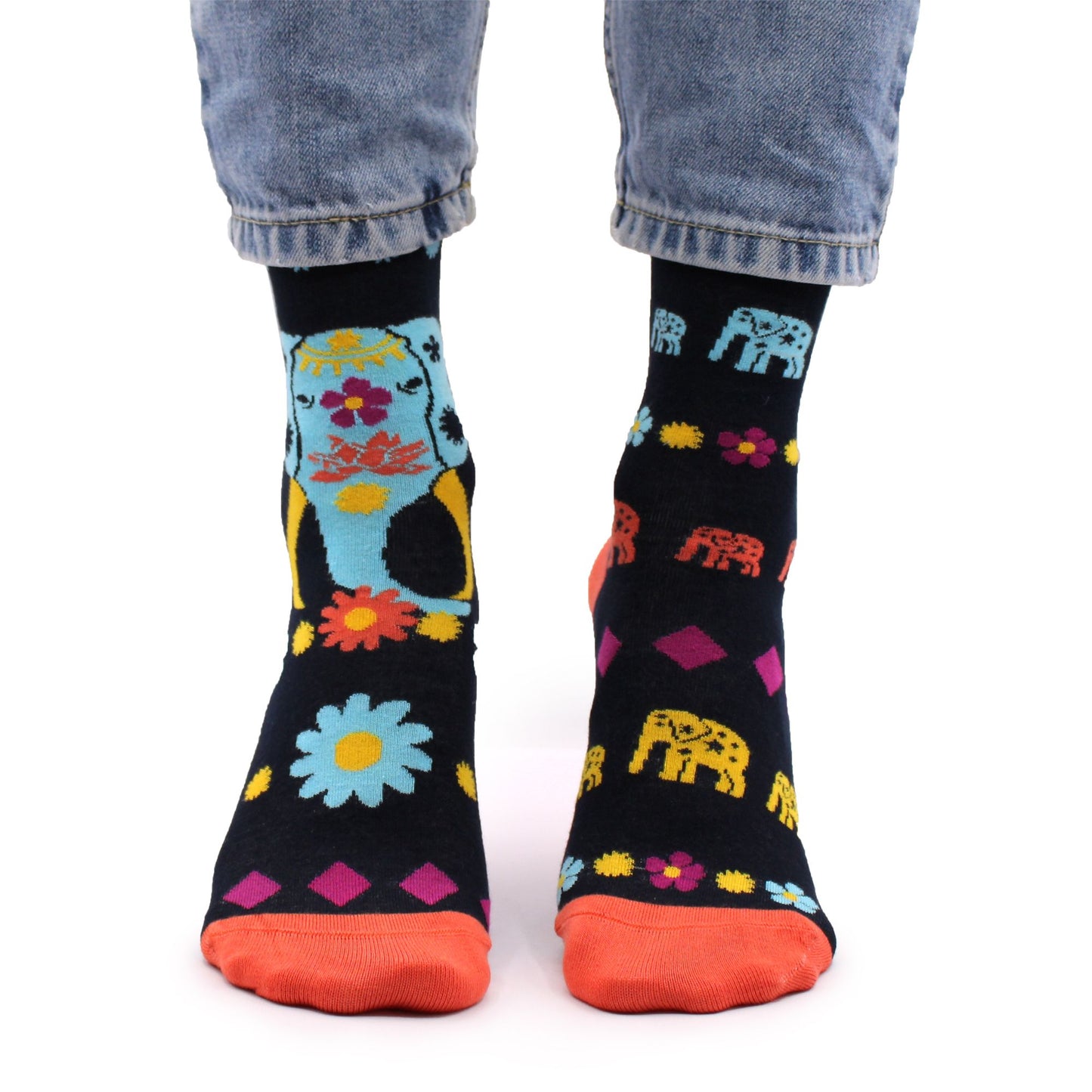 Hop Hare Bamboo Socks S/M - Cosmic Elephant 